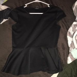 Black peplum top